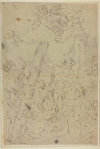 Sankt Andreas tilbeder korset af Giovanni Battista Gaulli