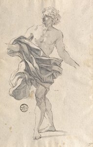 Studie til en ung mand, der danser af Giovanni Battista Gaulli