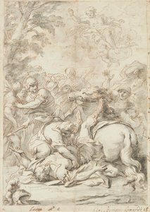 The Conversion of Saint Paul (grafit og blæk på papir)
