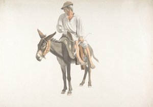 Bonde på æsel, ca. 1783-87.