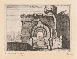 Palazzo Maggiore Pallazo Maggiore (titel på objekt) Gezichten op Rom (serietitel) Nogle udsigter og perspektiver af ubeboede steder i Rom (serietitel)