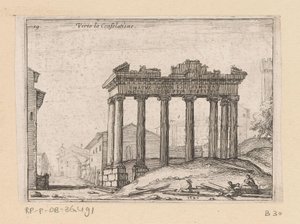 Rester af Saturntemplet i Forum Romanum i Rom Verto la Consolatione (titel på objekt) Udsigt over Rom (serietitel) Alcune vedute et prospettive di luoghi dishabitati di Roma (serietitel)