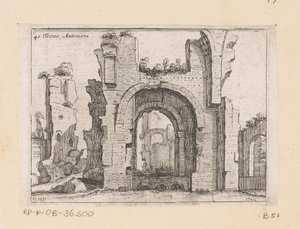 Resten van de Thermen van Caracalla te Rom Terme Antoniana (titel på objekt) Gezichten op Rom (serietitel) Nogle udsigter og perspektiver af ubeboede steder i Rom (serietitel)