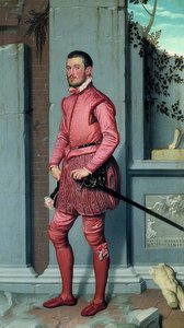 Gian Gerolamo Grumelli. Um 1560 af Giovanni Battista Moroni