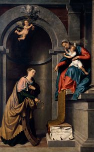 St. Catherines ægteskab af Giovanni Battista Moroni (1525 ca. 1578), olie på lærred, St Bartholomew-kirken, Almenno af Giovanni Battista Moroni