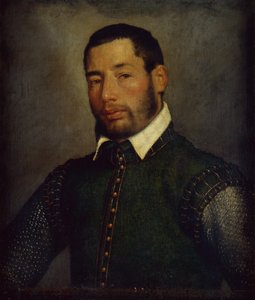 Portræt af en gentleman i en grøn dobbelt- og kædebrynjeskjorte, ca. 1565 (olie på lærred) af Giovanni Battista Moroni