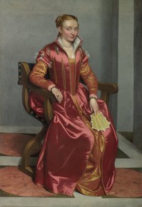 Portræt af en dame
Alternativ titel:  La Dama in Rosso