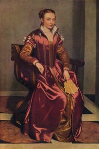Portræt af en dame La Dama i Rosso, c1556