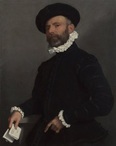 Portræt af en mand med et brev LAvvocato, ca. 1570 af Giovanni Battista Moroni