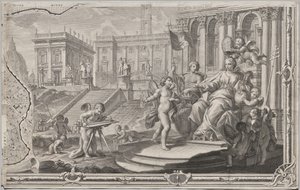 Nyt kort over Rom bragt frem i lyset af Giambattista Nolli i året MDCCXLVII, kendt som La Pianta Grande di Roma
