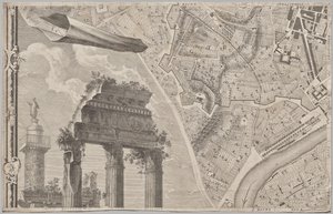 Nyt kort over Rom bragt frem i lyset af Giambattista Nolli i året MDCCXLVII, kendt som La Pianta Grande di Roma