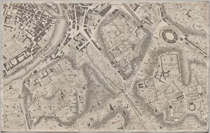 Nyt kort over Rom bragt frem i lyset af Giambattista Nolli i året MDCCXLVII, kendt som La Pianta Grande di Roma