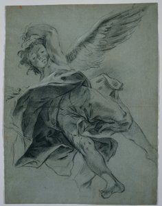 A Flying Angel recto, Studies of Hands Playing Instruments verso, 1723-1727.