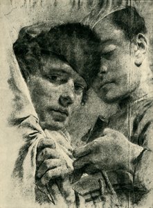Trommeslager og flagbærer, begyndelsen af midten af det 18. århundrede, 1943.