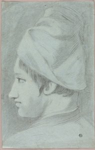 Hoved af dreng med hat i profil af Giovanni Battista Piazzetta