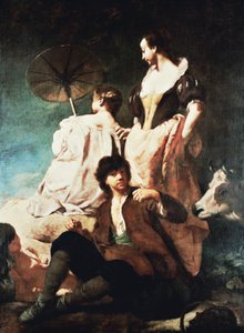 Idyll ved kysten af Giovanni Battista Piazzetta