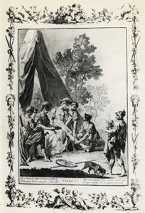 Jerusalem Delivered, canto XI illustration af Giovanni Battista Piazzetta (1683-1754) til digt af Torquato Tasso (1544-1595), udgave udgivet i Venedig i 1745, Italien af Giovanni Battista Piazzetta
