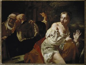 Suzanne and the Elders - Olie på lærred, omkring 1720
