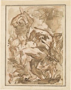 En kamp mellem nøgne mænd af Giovanni Battista Piranesi