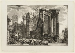 En anden udsigt over Sibyllens tempel i Tivoli, fra Views of Rome af Giovanni-Battista Piranesi