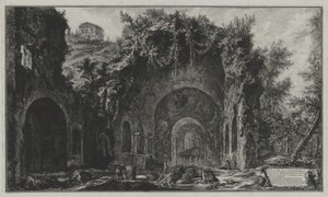 Udsigt over Egerias kilde og grotte uden for Porta Capena eller over San Sebastiano, fra: Vedute di Roma af Giovanni Battista Piranesi