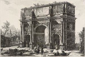 Udsigt over Konstantinsbuen af Giovanni Battista Piranesi