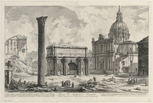 Udsigt over Septimius Severus-buen af Giovanni Battista Piranesi