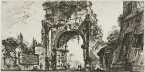 Drususbuen ved Porta S. Sebastiano i Rom, plade 8 fra nogle udsigter over triumfbuer og andre monumenter af Giovanni-Battista Piranesi