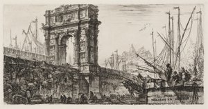 Trajans bue i Ancona, plade 28 fra nogle udsigter over triumfbuer og andre monumenter af Giovanni-Battista Piranesi