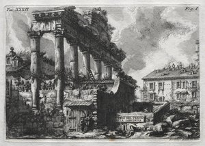 Avanco af Concordia-templet af Giovanni Battista Piranesi