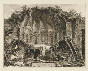 Rester af gudens tempel Canopus ved Hadrian af Giovanni-Battista Piranesi