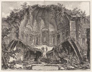 Rester af gudens tempel Canopus ved Hadrian af Giovanni-Battista Piranesi