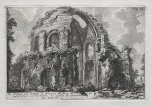 Resten af ​​Templet Minerva Medica af Giovanni Battista Piranesi