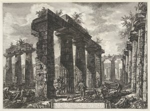 Basilica di Paestum i Paestum Forskellige visninger af resterne af tre store bygninger, der stadig står ved Paestum (serietitel) Différentes vues de quelques restes de trois grands édifices qui subsistent encore dans l