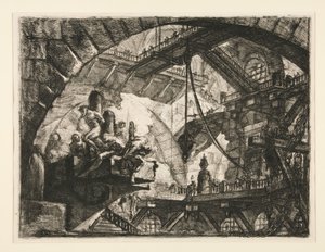 Carceri, X: Fanger på en fremspringende platform af Giovanni Battista Piranesi
