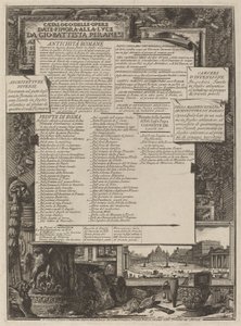 Katalog over værker af Giovanni Battista Piranesi