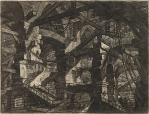 Fra serien The Imaginary Prisons (The Prisons of Invention) af Piranesi, Giovanni Battista (1720-1778). Kobberstik, ca 1761, privat samling af Giovanni Battista Piranesi