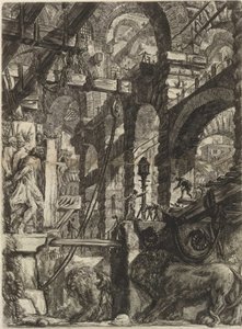 Fra serien The Imaginary Prisons (The Prisons of Invention) af Piranesi, Giovanni Battista (1720-1778). Kobberstik, ca 1761, privat samling af Giovanni Battista Piranesi