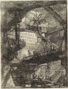 Fra serien The Imaginary Prisons (The Prisons of Invention) af Piranesi, Giovanni Battista (1720-1778). Kobberstik, ca 1761, privat samling af Giovanni Battista Piranesi