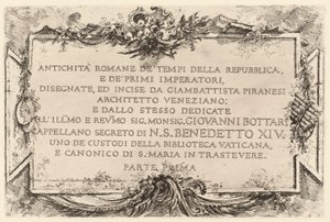 Frontispice af Giovanni Battista Piranesi