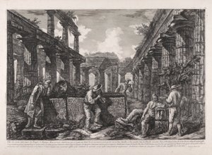 Frontispice, fra Forskellige synspunkter af af Giovanni-Battista Piranesi