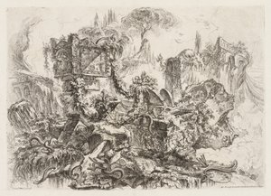 Groteschi: Ruiner med slanger af Giovanni-Battista Piranesi