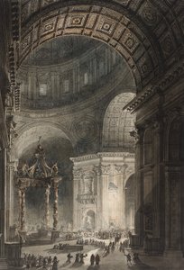 Belysning af korset i St. Peters langfredag 1787 (wc og radering) af Giovanni Battista Piranesi