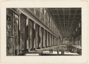 Indvendig visning af basilikaen S. Maria Maggiore, fra udsigt over Rom af Giovanni-Battista Piranesi
