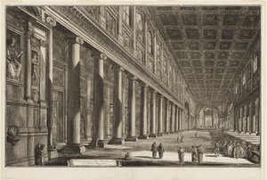 Indvendig visning af basilikaen S. Maria Maggiore, fra udsigt over Rom af Giovanni-Battista Piranesi