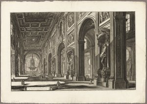 Indvendig visning af Basilica of St. John Lateran, fra Views of Rome af Giovanni-Battista Piranesi