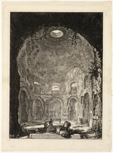 Indvendigt billede af den såkaldte Tempio della Tosse [Hostens tempel], fra Views of Rome af Giovanni-Battista Piranesi