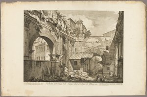 Indvendigt billede af Atrium af Portico of Octavia, fra Udsigt over Rom af Giovanni-Battista Piranesi