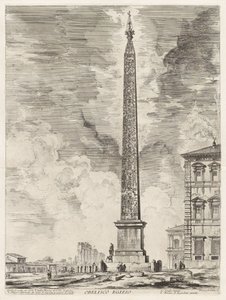 Egyptisk obelisk. Denne blev rejst af pave Sixtus V på Piazza di S. Gio. Laterano, fra Vedute di Roma (Udsigter over Rom) af Giovanni Battista Piranesi