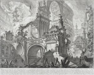 En del af en rummelig og storslået havn til brug for de gamle romere, der åbner ud til en stor markedsplads, 1761-80